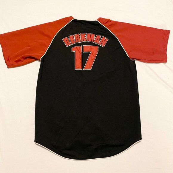 Vtg True Fan MLB Houston Astros Lance Berkman 17 Button Up Jersey Size XL - Picture 13 of 16